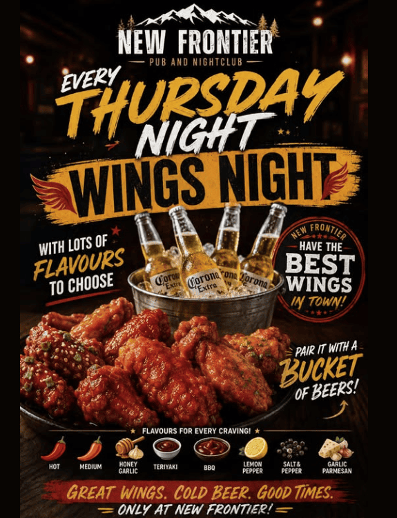 Wing Nights - The New Frontier - from fortstjohnliving.ca Events Calendar