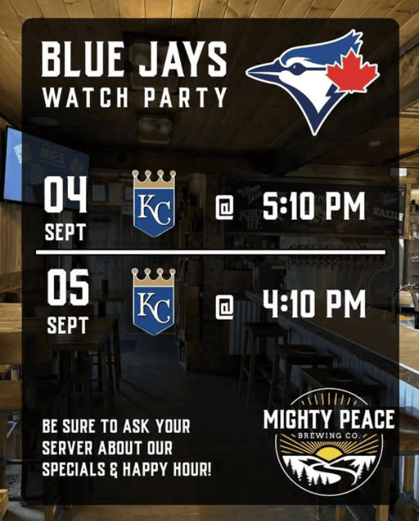 Blue Jays Watch Party - Mighty Peace Brewing Co.