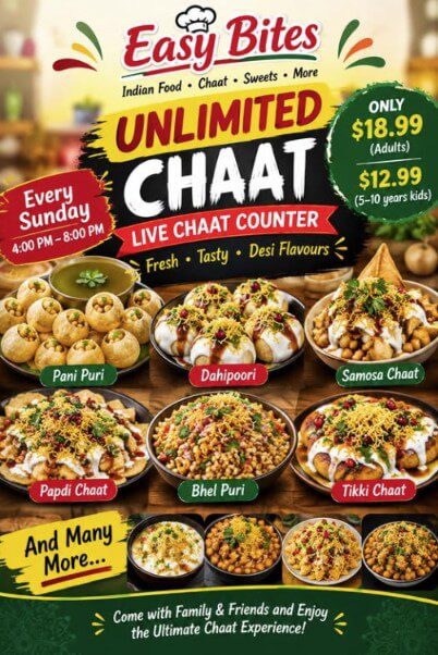 Unlimited Live Chaat Counter – Easy Bites