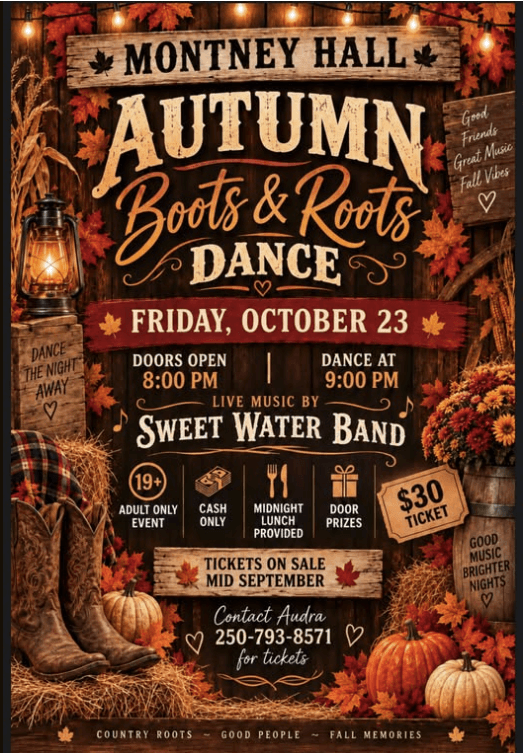 Autumn Boots and Roots Dance - Montney Hall