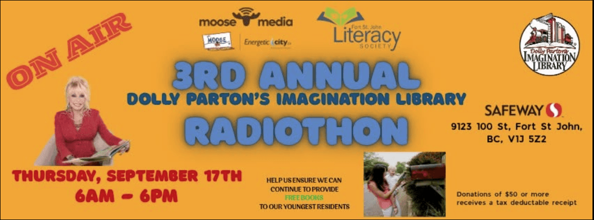 Imagination Library Radiothon - For St John Literacy Society and Moose FM