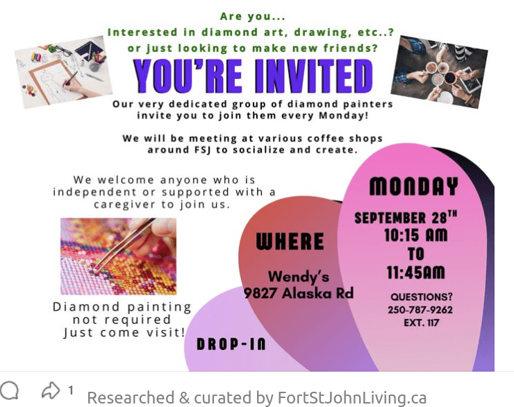 Diamond Painting - Fort St. John Association for Community Living - at Wendy's