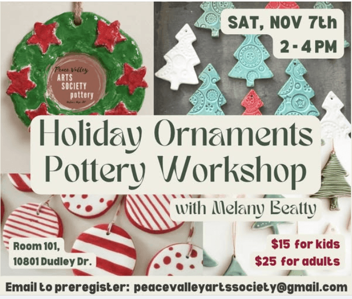 Holiday Ornaments Pottery Workshop - Hudson's Hope - from fortstjohnliving.ca Events Calendar