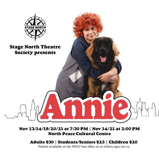 Annie - North Peace Cultural Centre - from fortstjohnliving.ca Events Calendar