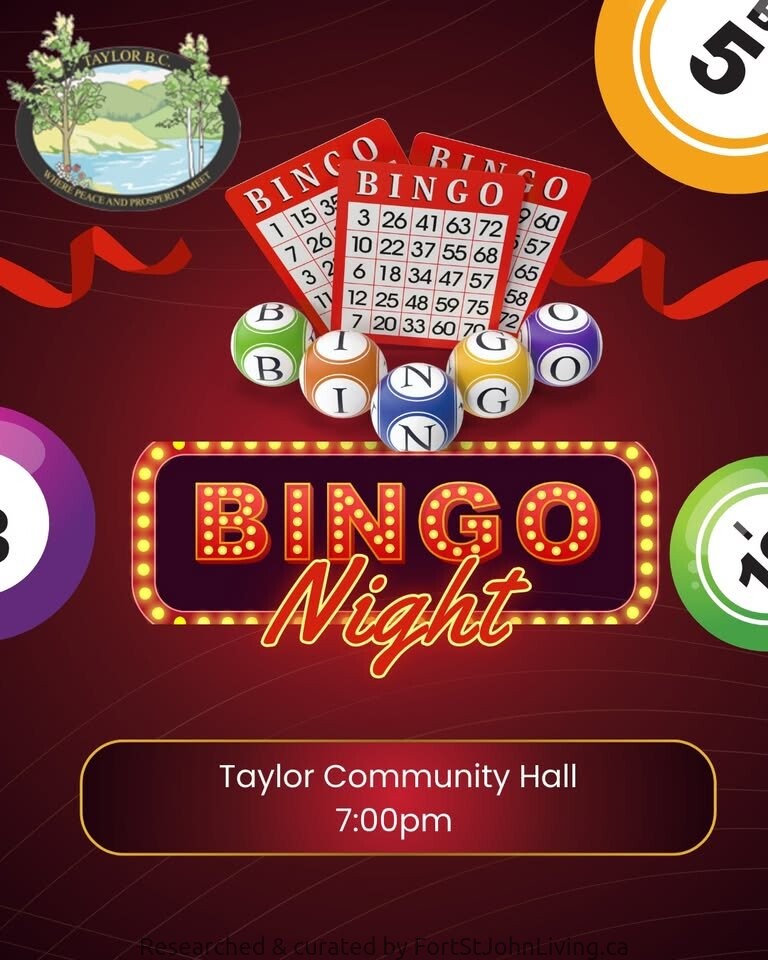 Bingo - Taylor Hall - from fortstjohnliving.ca Events Calendar