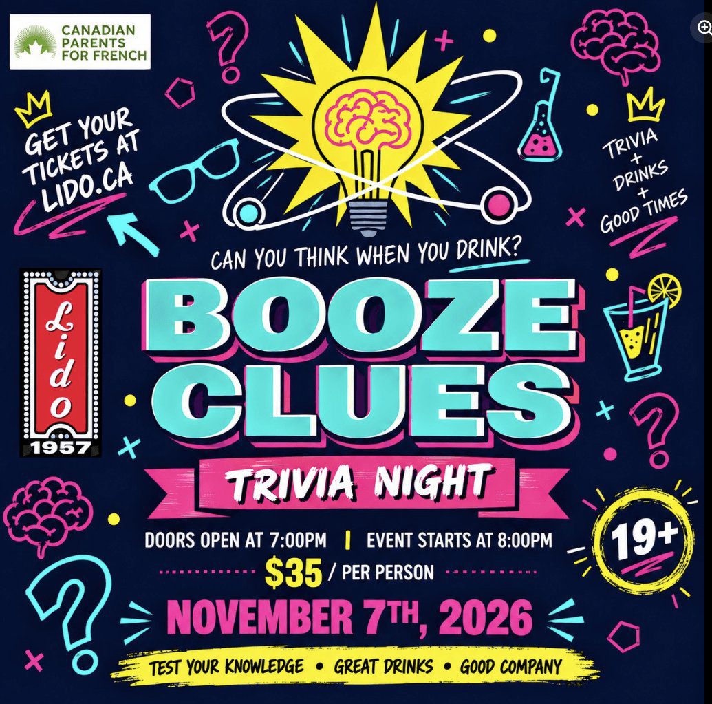 Booze Clues Trivia Night - Lido Theatre - from fortstjohnliving.ca Events Calendar