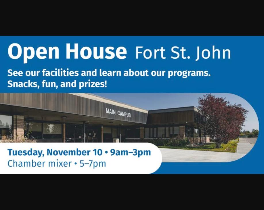 NLC Open House - NLC FSJ Campus - from fortstjohnliving.ca Events Calendar