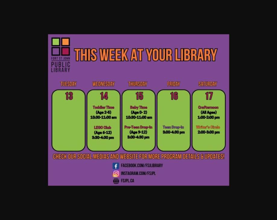 Writer's Circle - FSJ Public Library - from fortstjohnliving.ca Events Calendar